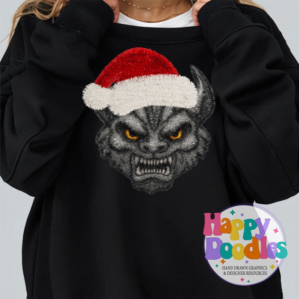 Gargoyle Faux Tinsel Mascot | Printable PNG Clipart