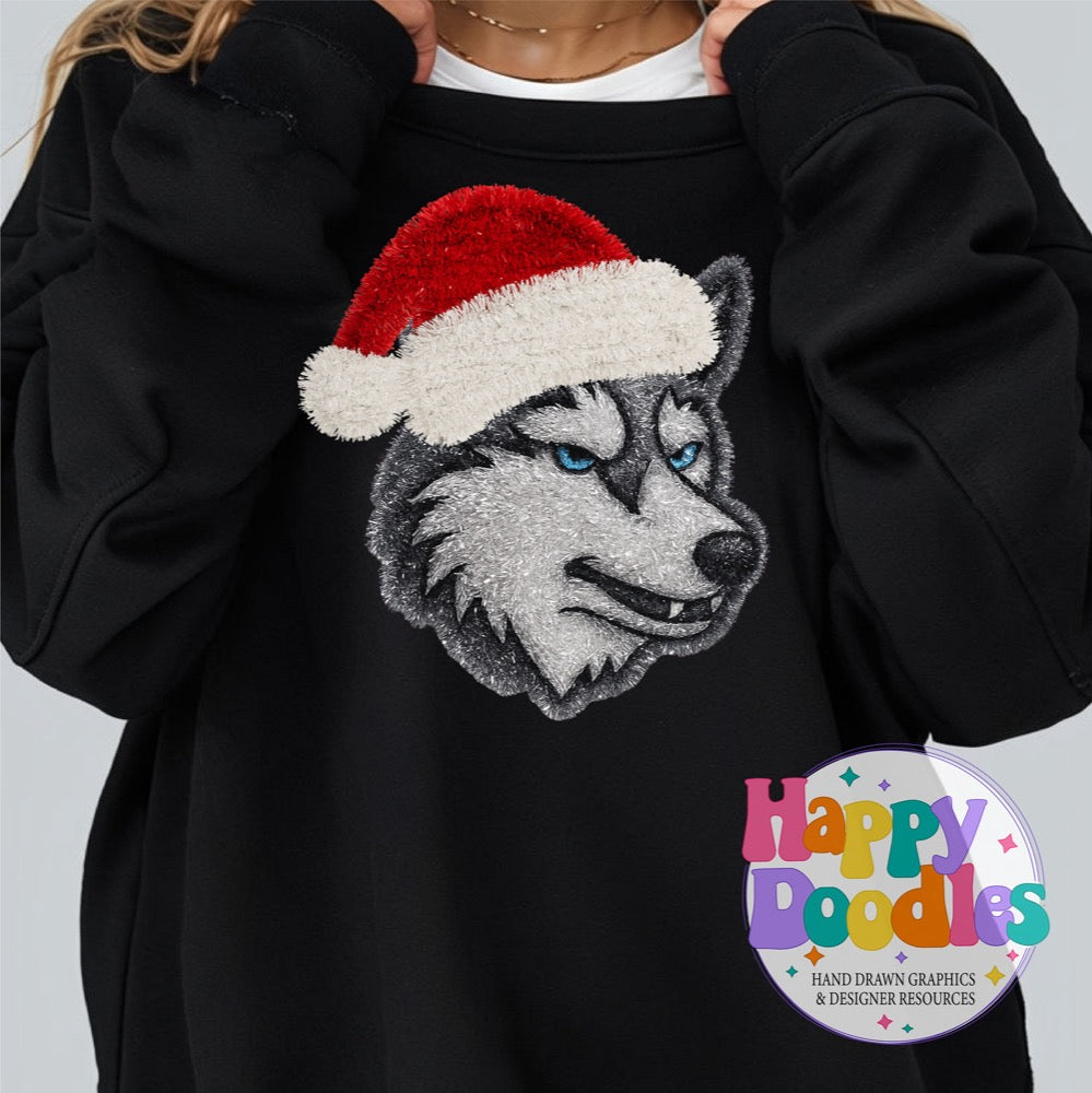Husky Faux Tinsel Mascot | Printable PNG Clipart