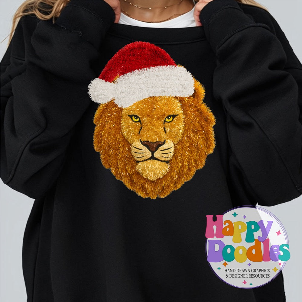 Lion Faux Tinsel Mascot | Printable PNG Clipart
