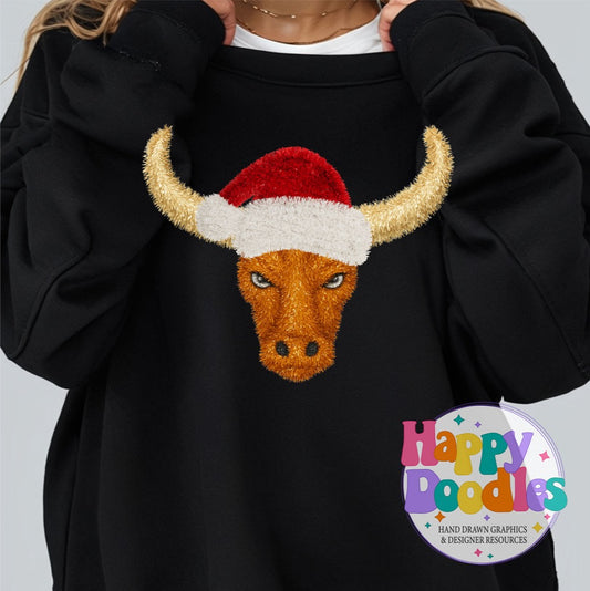 Longhorn Faux Tinsel Mascot Printable PNG Clipart