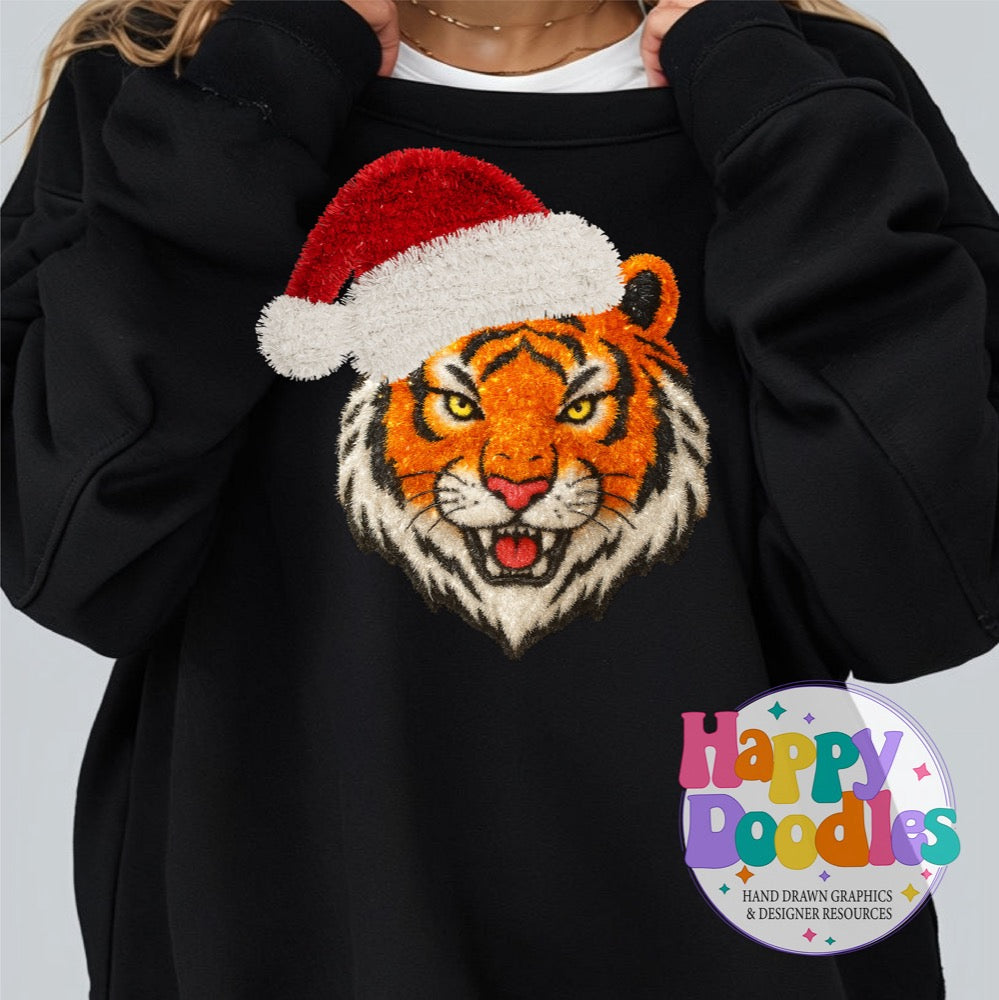 Tiger Faux Tinsel Mascot Printable PNG Clipart