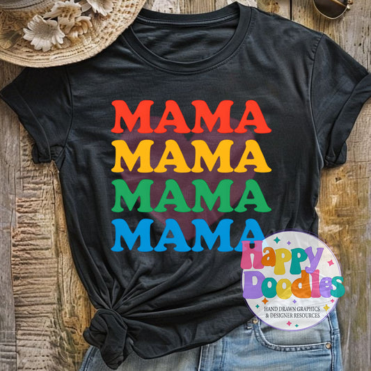 Mama Printable PNG for Sublimation & Crafts - Happy Doodles Designs