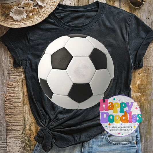 Soccer DIY Printable T-Shirt Design - Happy Doodles Designs