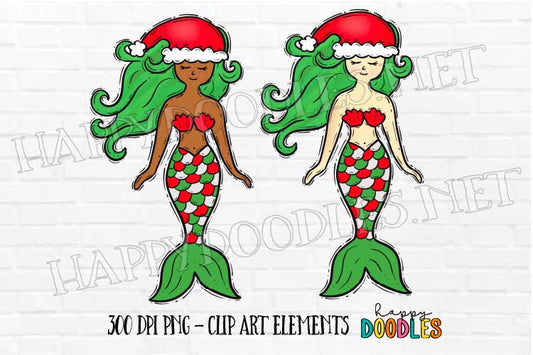 Christmas Mermaids - Christmas In July - Freebie