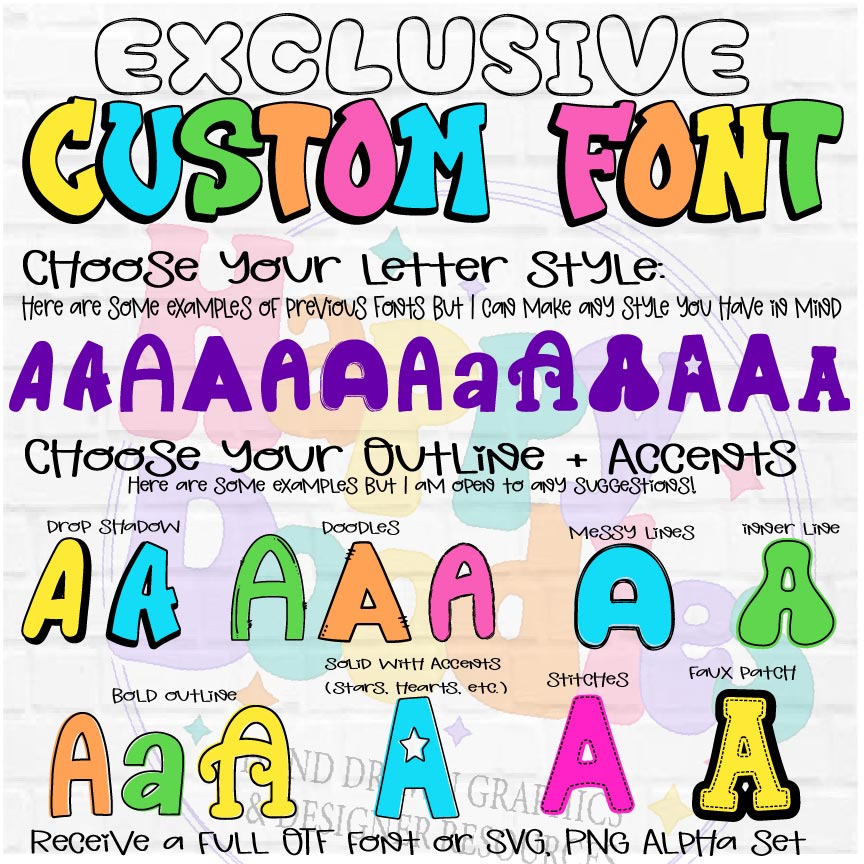 Exclusive Custom Built Font - Hand Drawn Commercial Use Font – Happy ...