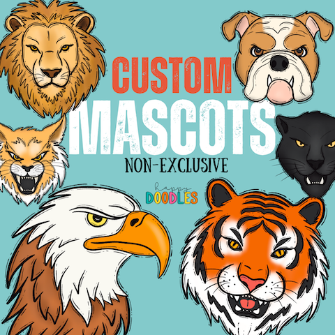 Custom School Mascot Face - Non-exclusive