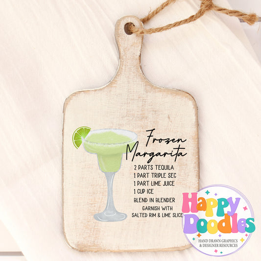Frozen Margarita Kitchen Bar Printable PNG - Happy Doodles Designs