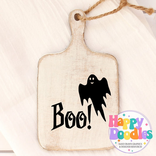 Halloween Sign Boo SVG | Halloween Sign SVG Cut File