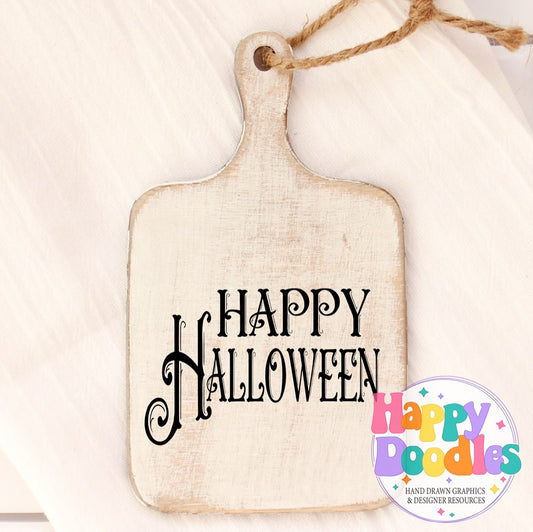 Halloween Sign Happy Halloween SVG | Festive Door Sign SVG for Crafts