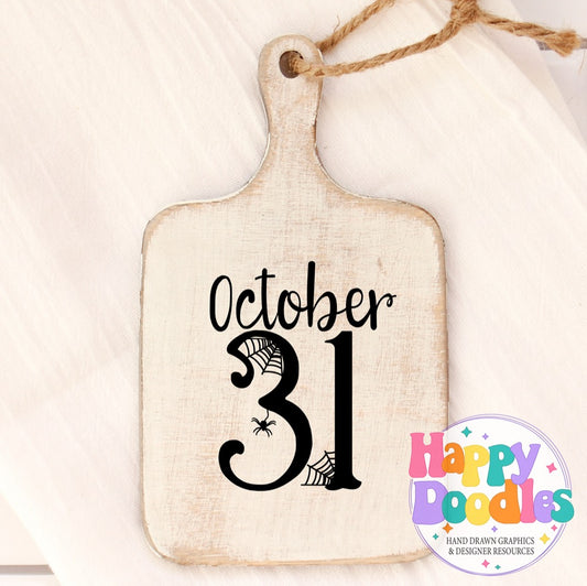 Halloween Sign October 31 SVG | DIY Halloween Sign – Ready to Cut