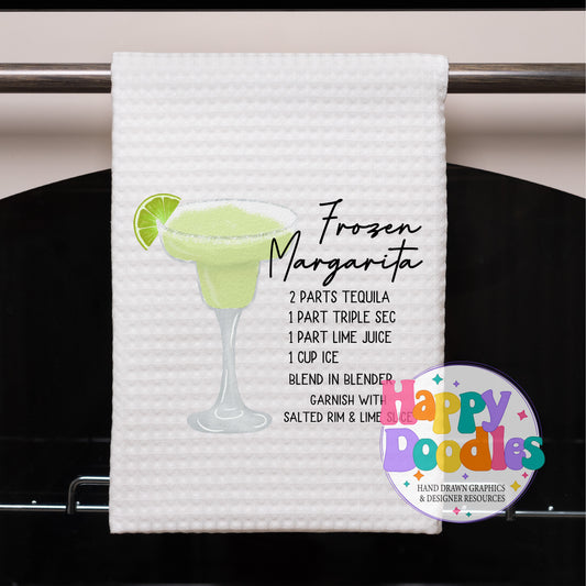 Frozen Margarita Kitchen Bar Printable PNG - Happy Doodles Designs