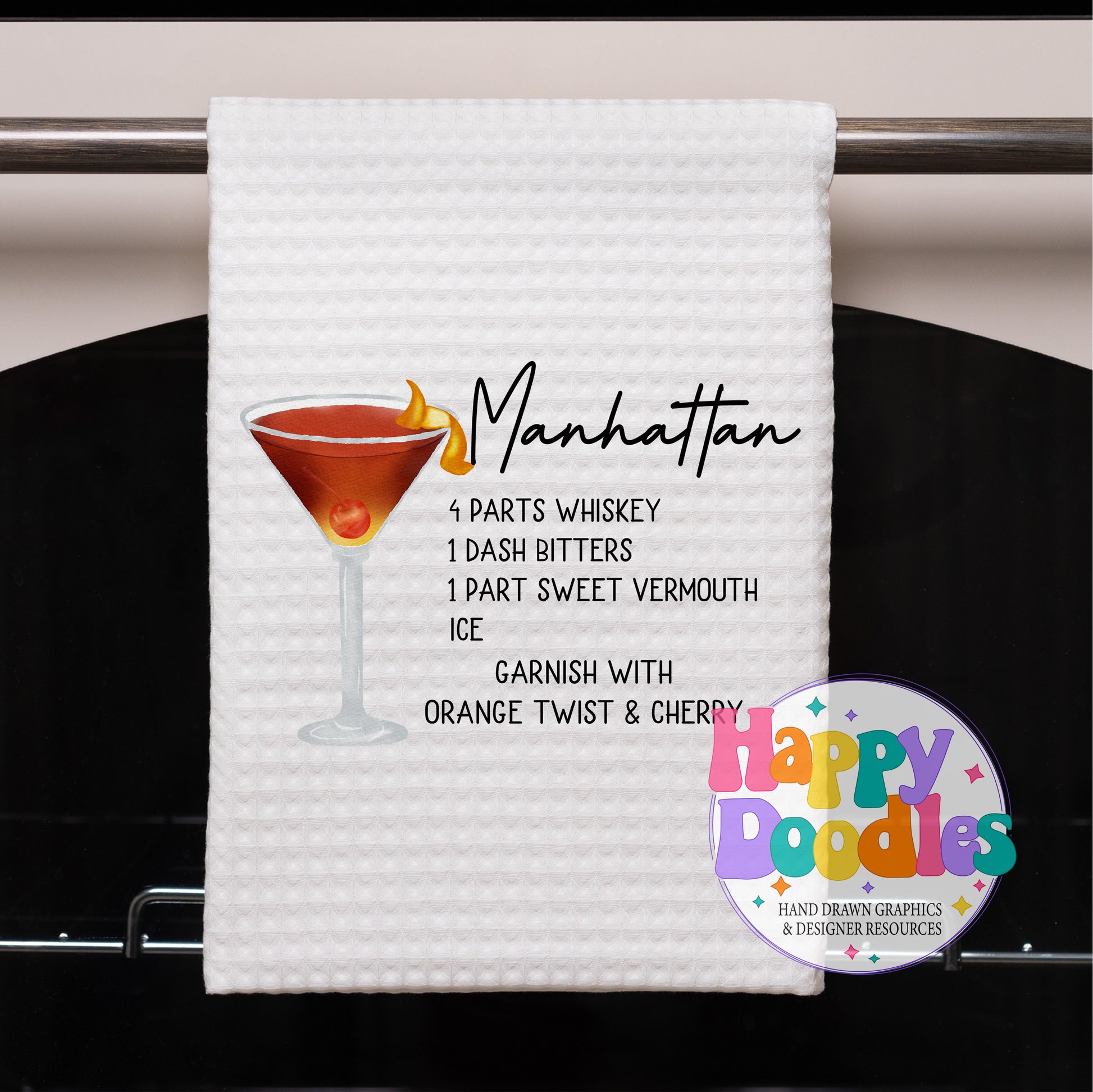 Manhattan Recipe Printable PNG - Happy Doodles Designs