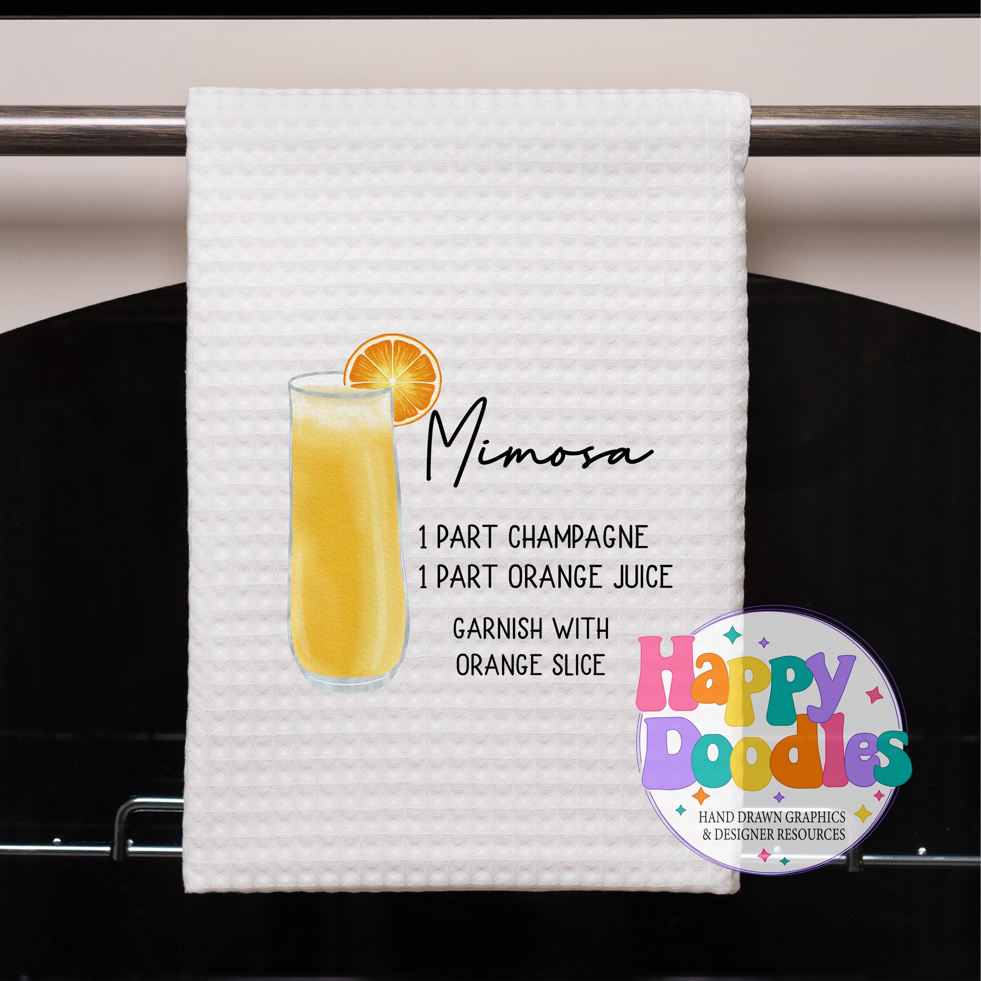 Mimosa Recipe Printable PNG - Happy Doodles Designs