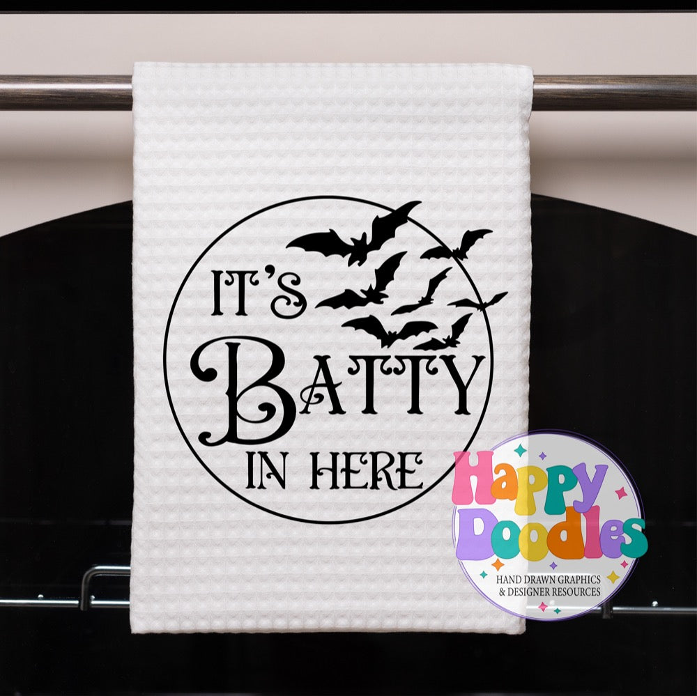 Halloween Sign Circle Batty in Here SVG | DIY Halloween Sign – Ready to Cut