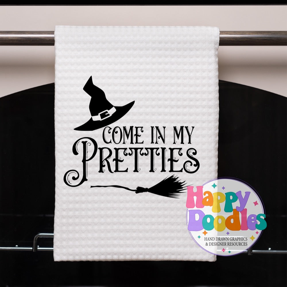 Halloween Sign Come in My Pretties SVG | Whimsical Porch/Wall Sign Design