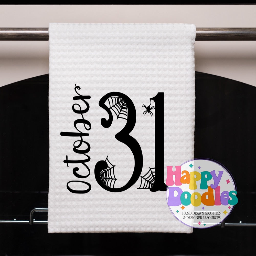Halloween Sign October 31 Spider Web SVG | Whimsical Porch/Wall Sign Design