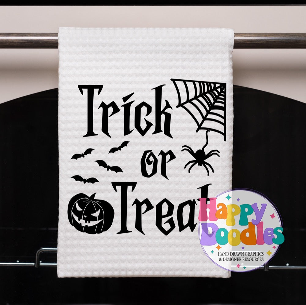 Halloween Sign Trick or Treat SVG | Whimsical Porch/Wall Sign Design