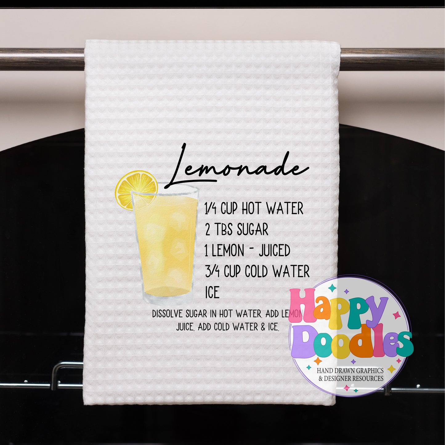 Lemonade Recipe Recipe Printable PNG - Happy Doodles Designs