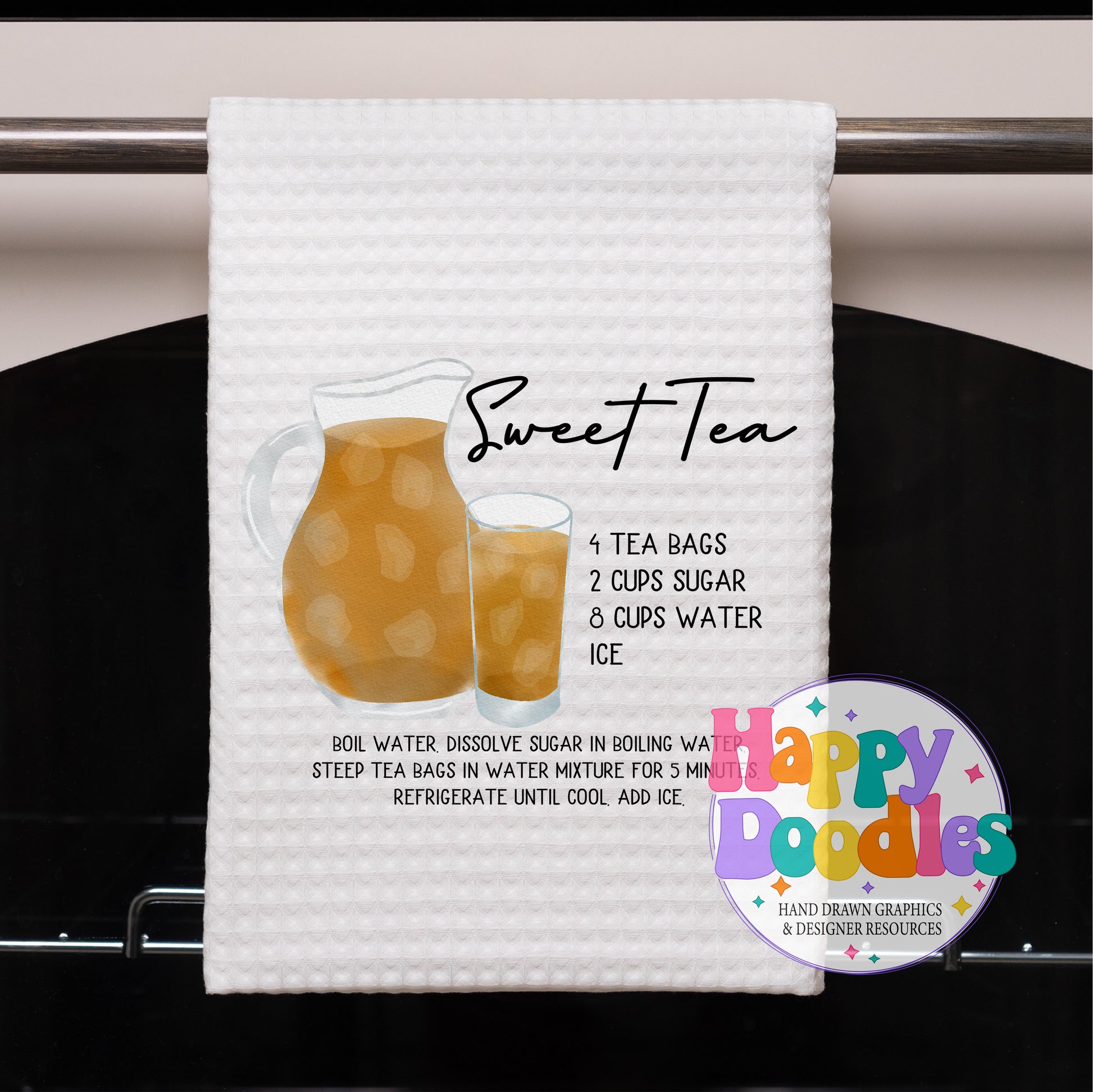 Sweet Tea Recipe Recipe Printable PNG - Happy Doodles Designs