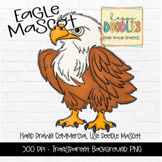 Eagle Standing Mascot Graphics 2023