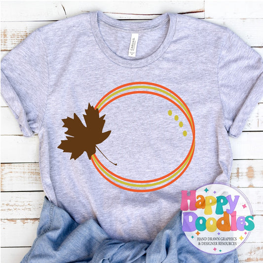 Fall Leaf Monogram Frame SVG | DIY Monogram Frame SVG Cut File