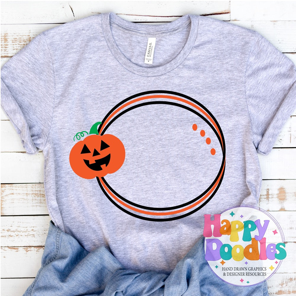 Jackolantern Monogram Frame SVG | DIY Monogram Frame SVG Cut File