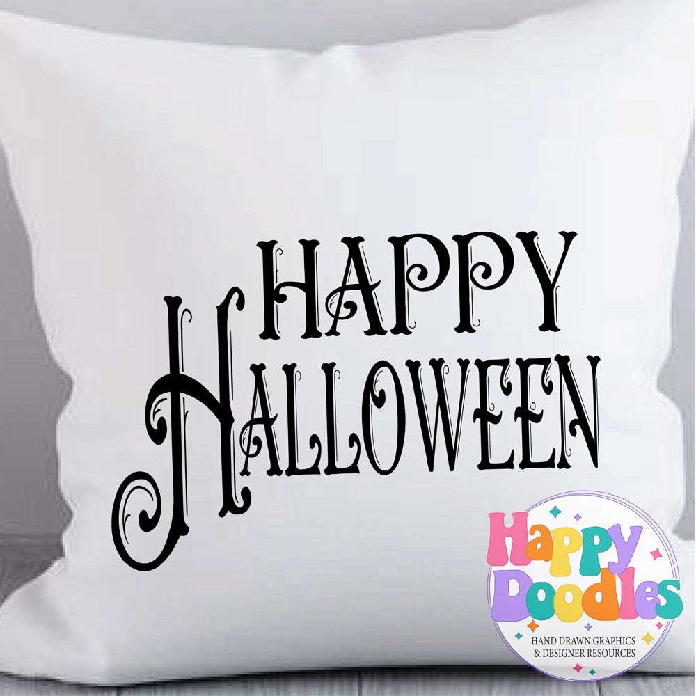 Halloween Sign Happy Halloween SVG | Festive Door Sign SVG for Crafts