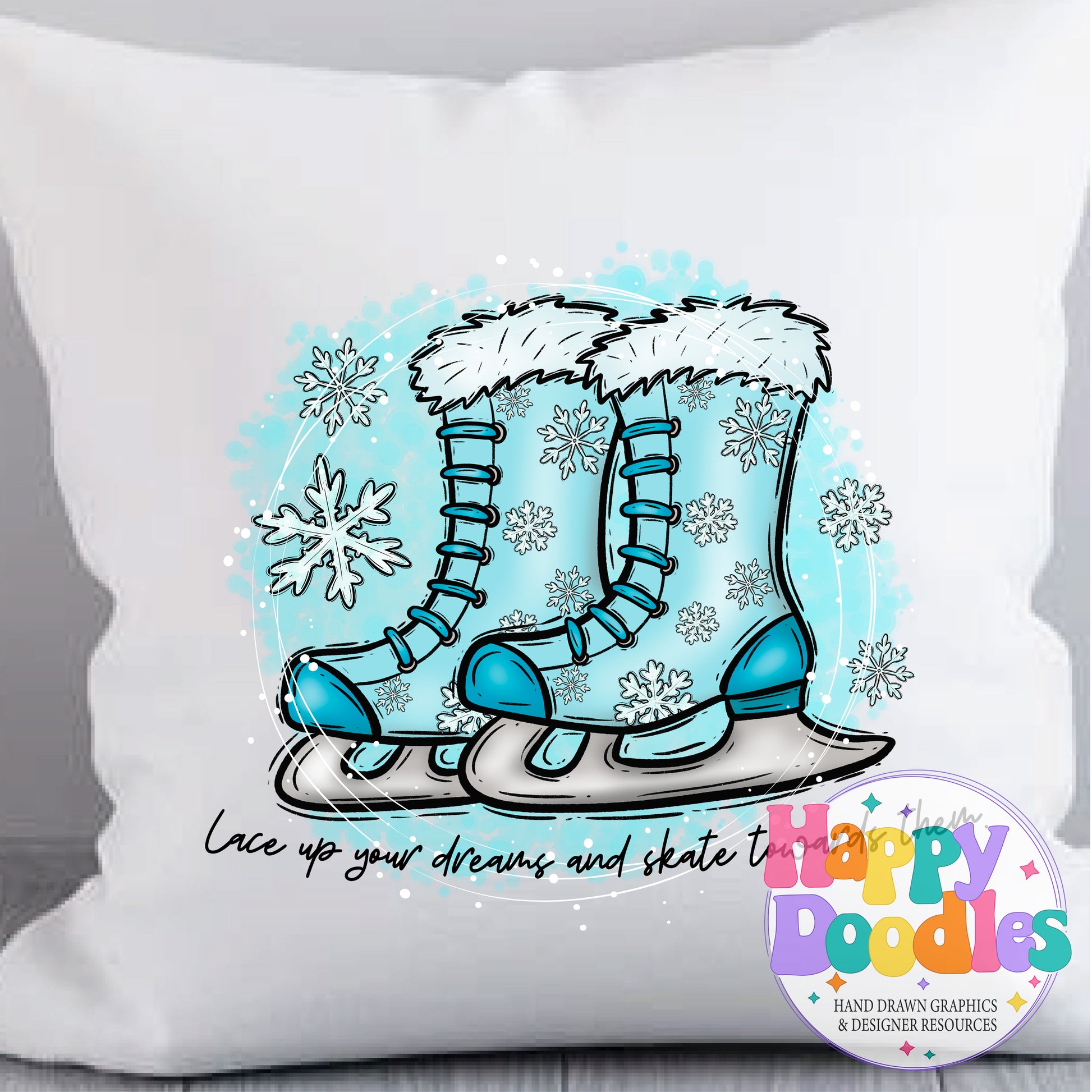 Lace Up Dreams Printable PNG for Sublimation & Crafts - Happy Doodles Designs