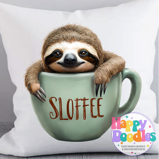 Sloffee High Resolution Printable PNG - Happy Doodles Designs
