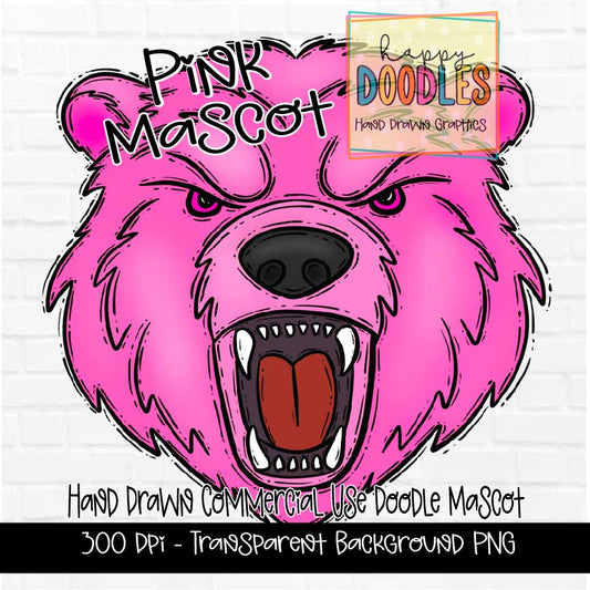 Pink Bear Mascot Graphics 2023