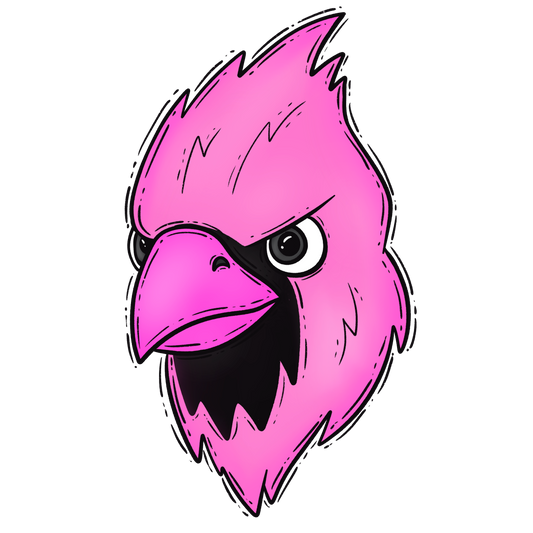 Pink Cardinal Mascot Graphics 2023