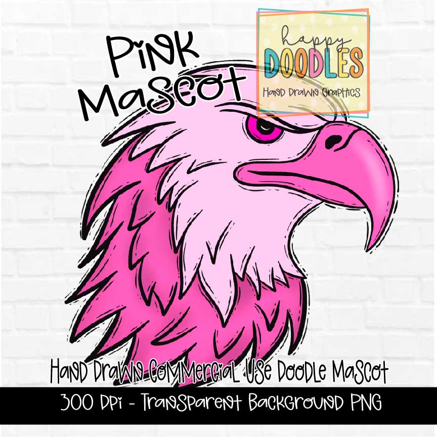 Pink Eagle Mascot Graphics 2023