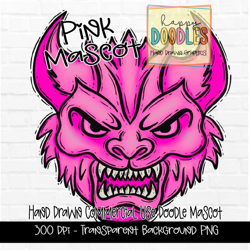 Pink Gargoyle Mascot Graphics 2023