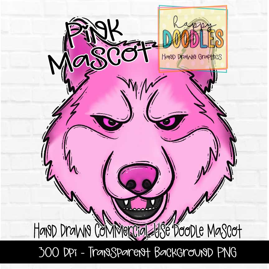 Pink Huskie Mascot Graphics 2023