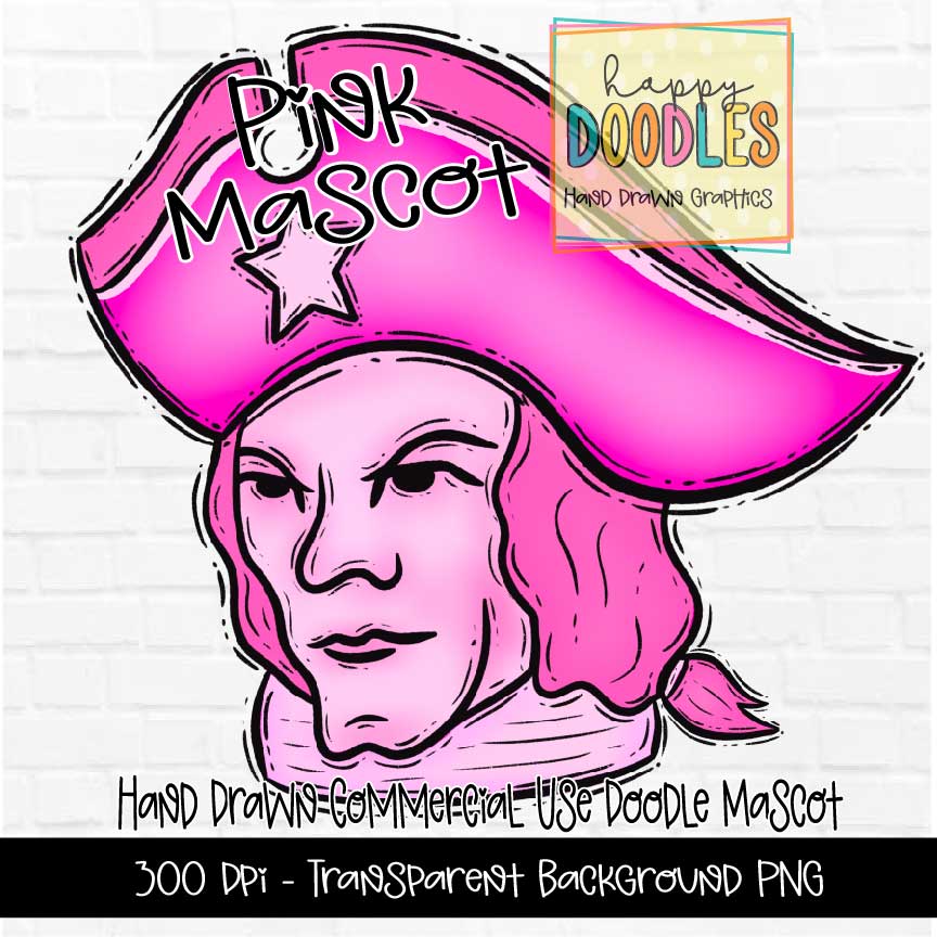 Pink Patriot Mascot Graphics 2023