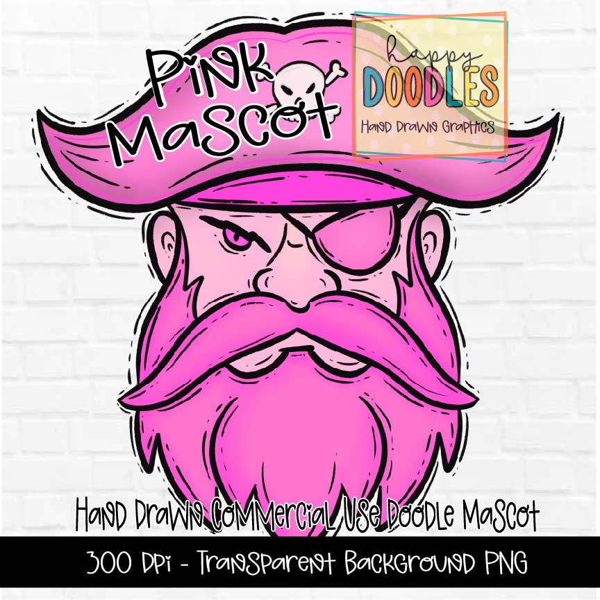 Pink Pirate 2 Mascot Graphics 2023