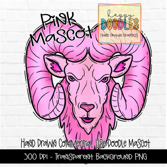 Pink Ram Mascot Graphics 2023