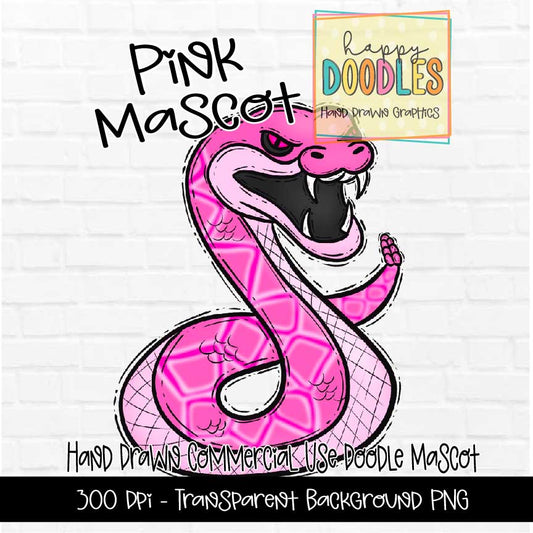 Pink Rattler Mascot Graphics 2023