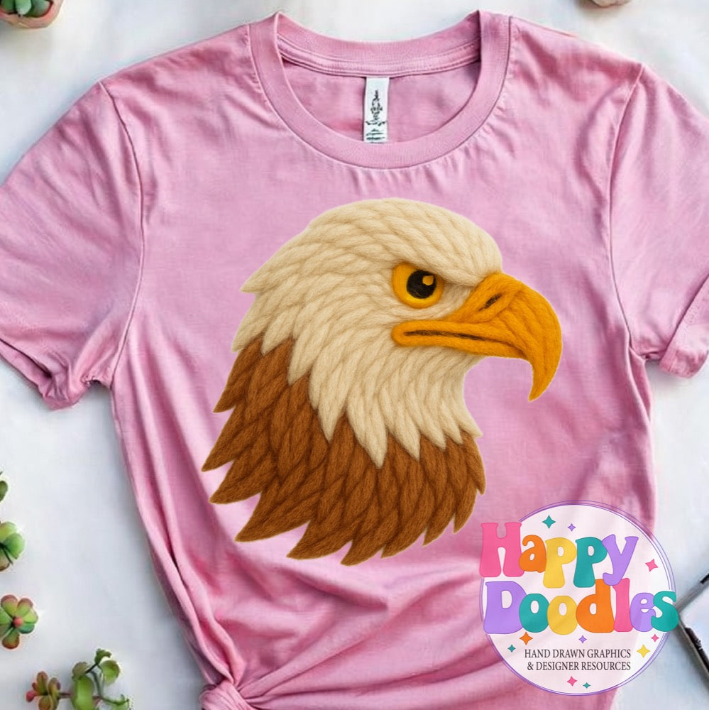 Eagle Yarn Mascot Printable Mascot PNG - Happy Doodles Designs