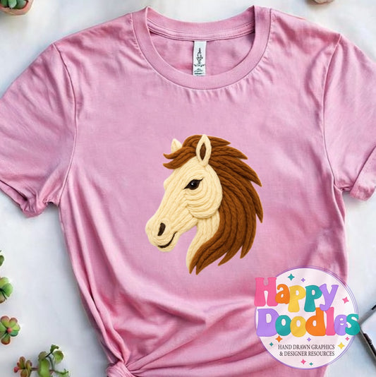 Colt Yarn Mascot High Resolution PNG Clip Art - Happy Doodles Designs