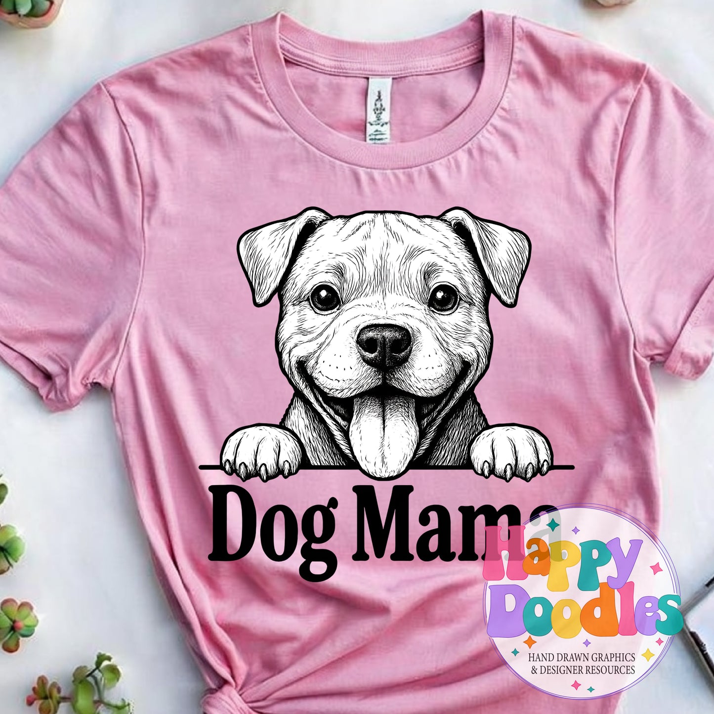 Dog Mama Pit High Resolution Printable PNG - Happy Doodles Designs