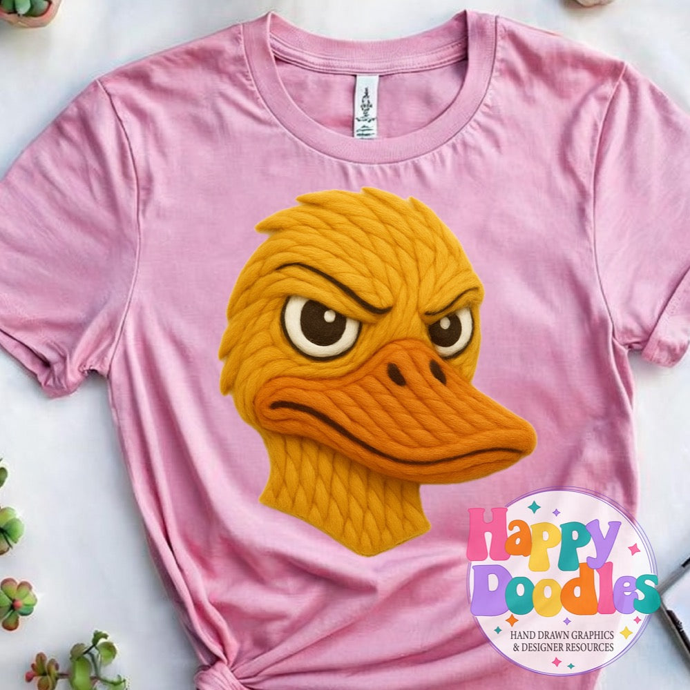 Duck Yarn Mascot Printable Mascot PNG - Happy Doodles Designs