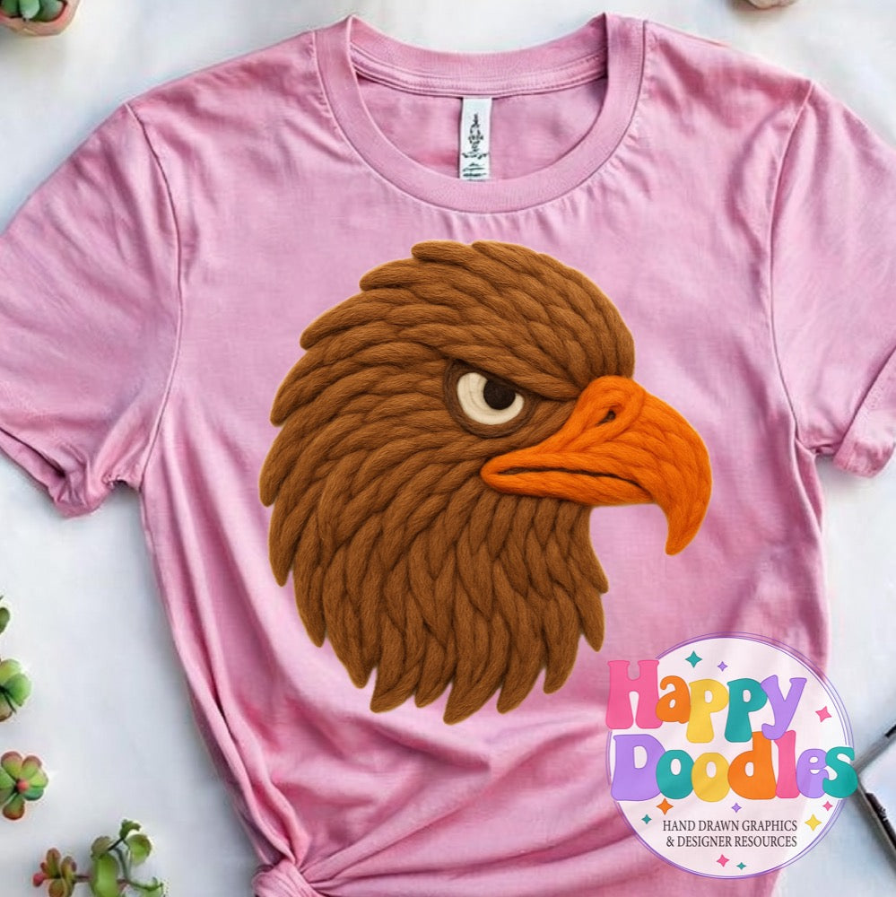 Falcon Yarn Mascot Printable Mascot PNG - Happy Doodles Designs