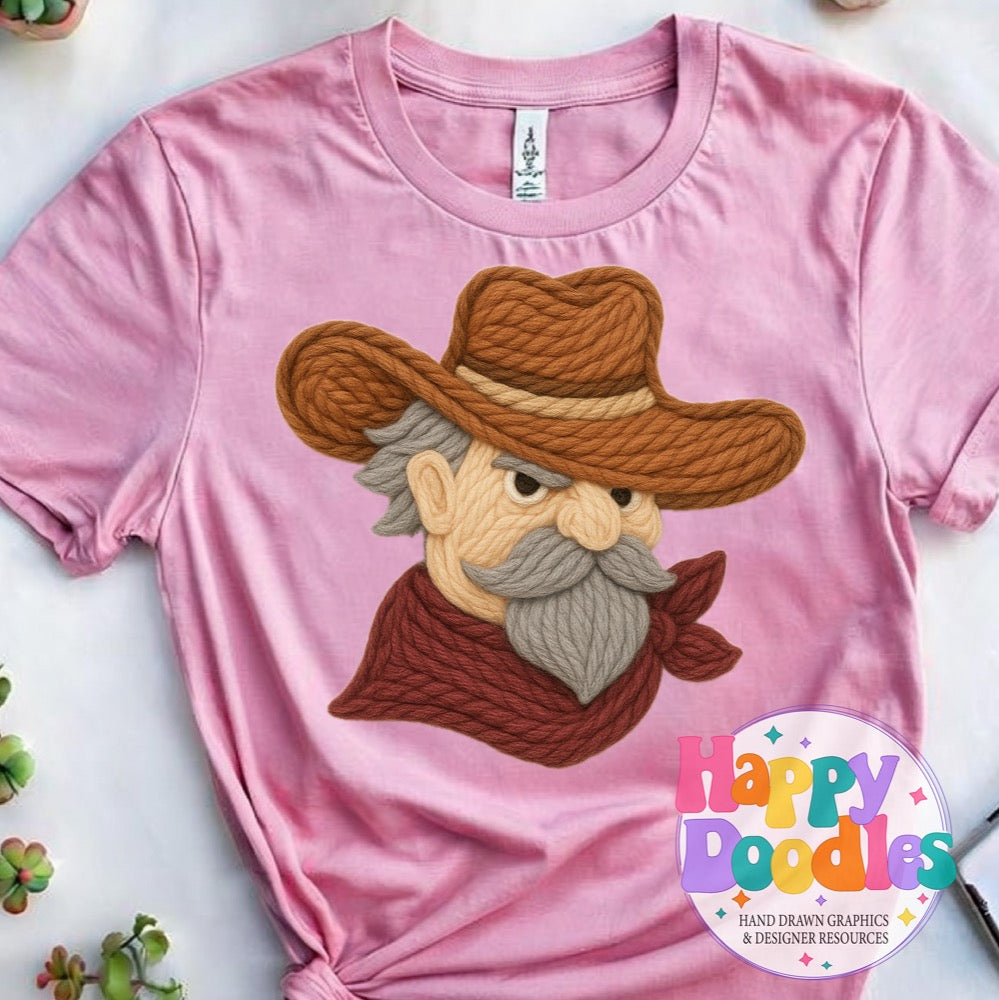 General Yarn Mascot Printable PNG Illustration - Happy Doodles Designs