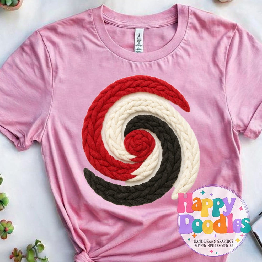 Hurricane Yarn Mascot Printable PNG Illustration - Happy Doodles Designs