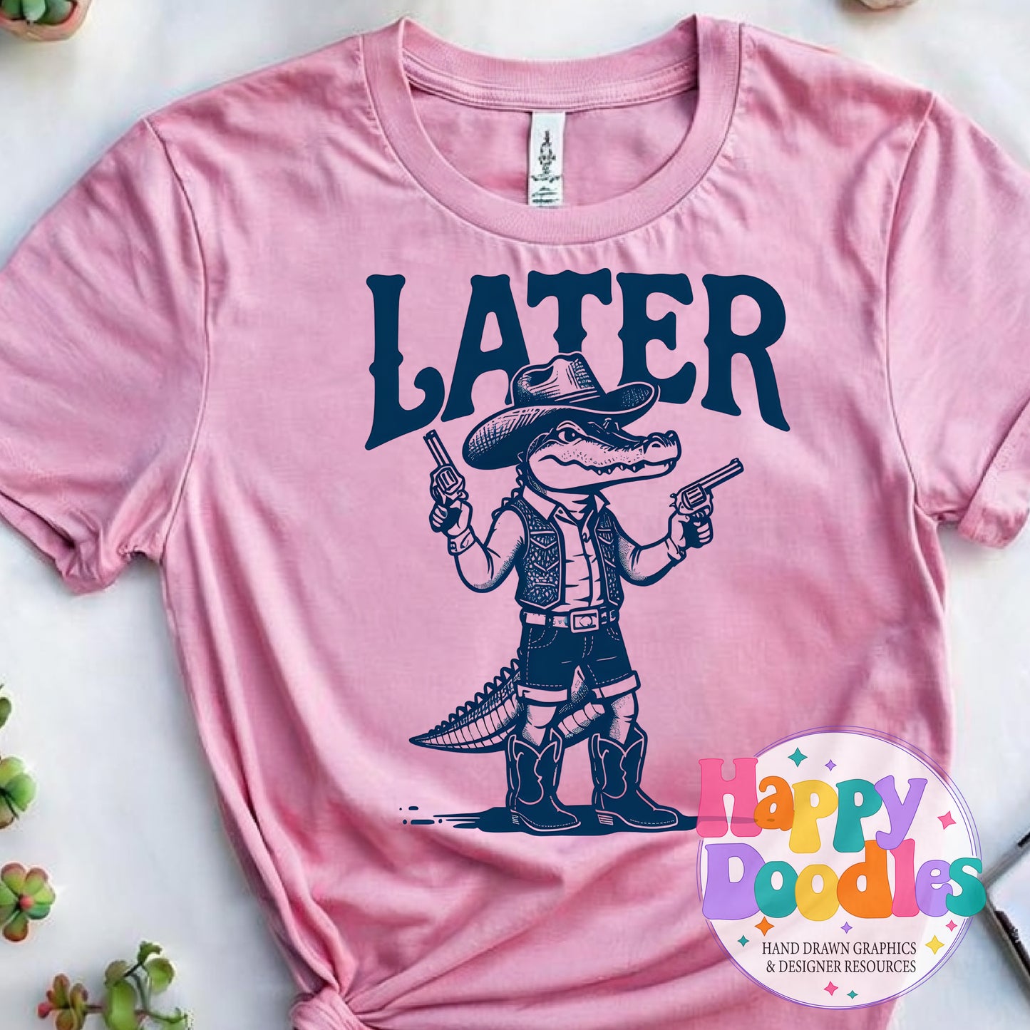 Later Gator DIY Printable T-Shirt Design - Happy Doodles Designs