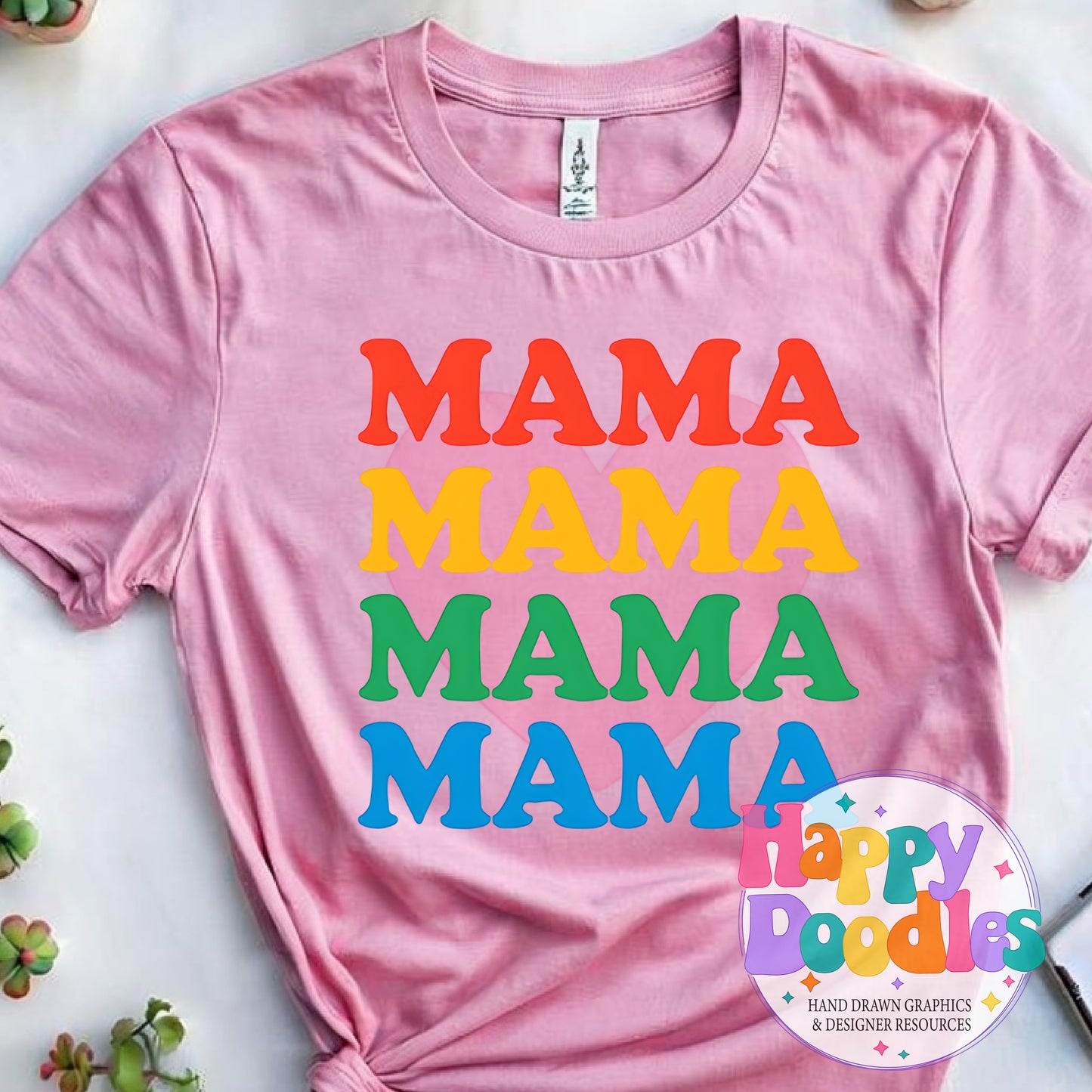 Mama Printable PNG for Sublimation & Crafts - Happy Doodles Designs
