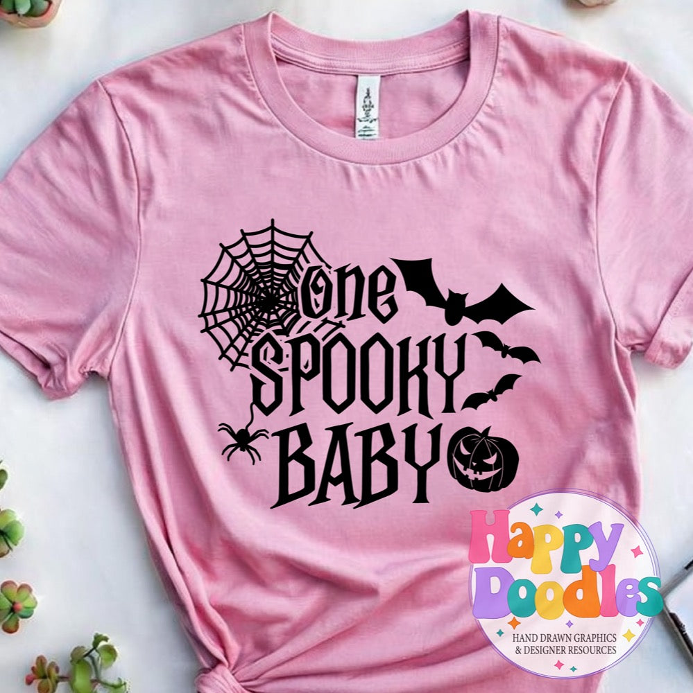 One Spooky Baby SVG | Cute Halloween Family SVG for Crafts