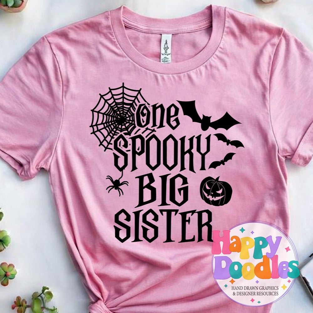 One Spooky Big Sister SVG | Spooky Family Matching Shirt Design
