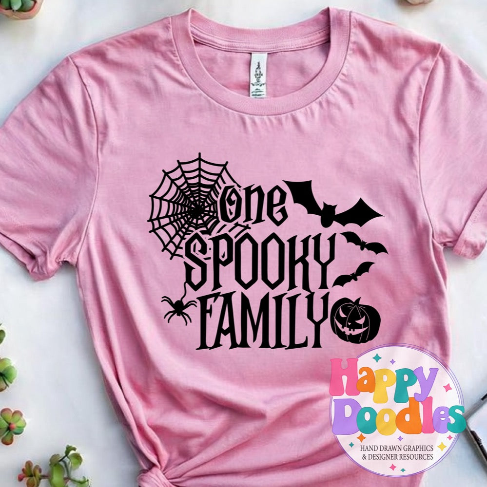 One Spooky Family SVG | Halloween Family Cut File for Cricut & Silhouette